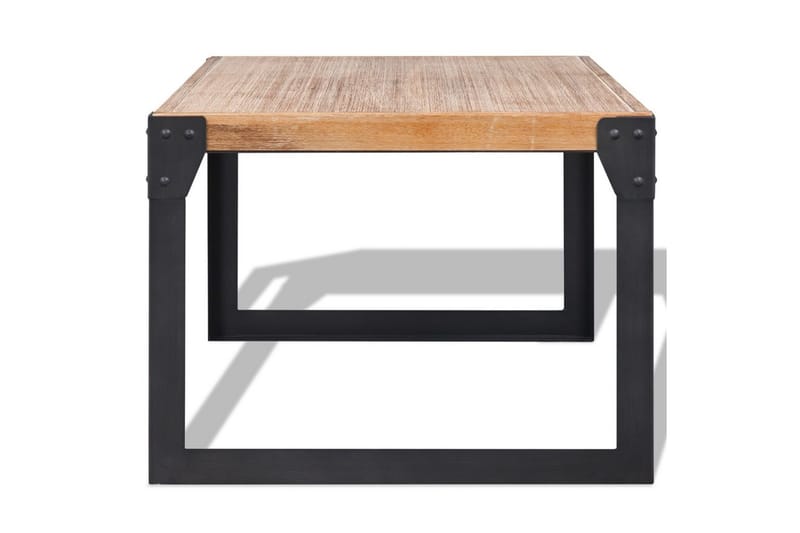 Salongbord massivt akasietre 100x60x45 cm - Akasie/Svart - Møbler - Bord - Sofabord