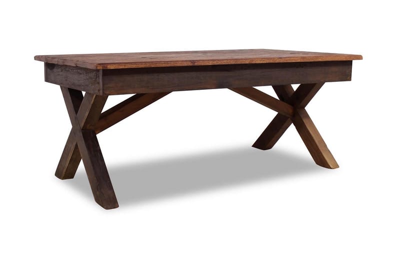 Salongbord massivt gjennvunnet tre 110x60x45 cm - Resirkulert Tre - Møbler - Bord - Sofabord
