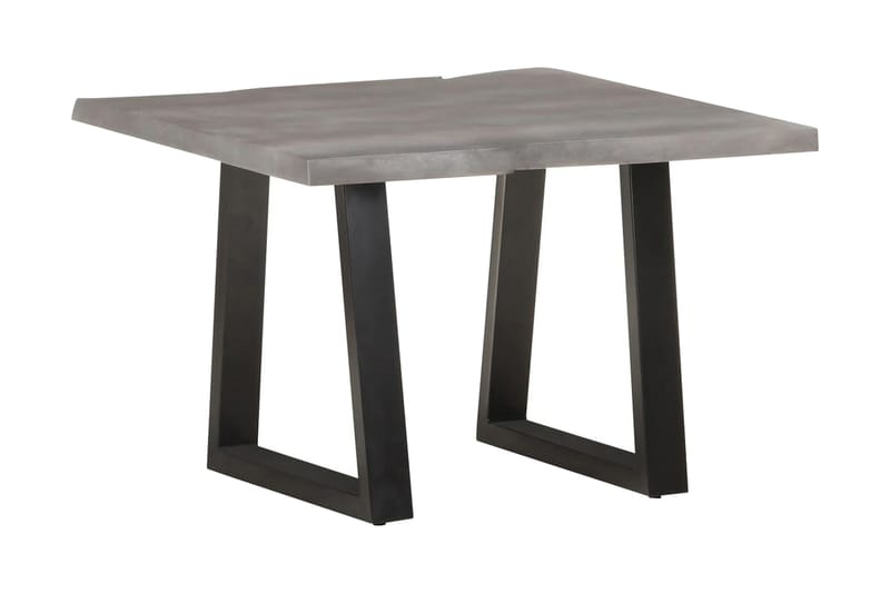 Salongbord med naturlige kanter 60x60x40 cm heltre akasie - Grå - Møbler - Bord - Sofabord