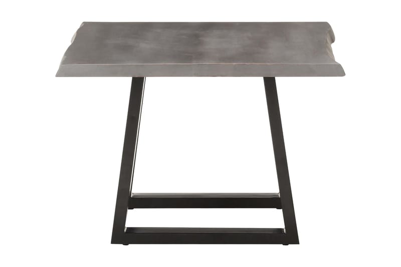 Salongbord med naturlige kanter 60x60x40 cm heltre akasie - Grå - Møbler - Bord - Sofabord