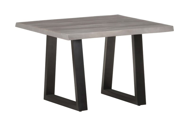 Salongbord med naturlige kanter 60x60x40 cm heltre akasie - Grå - Møbler - Bord - Sofabord