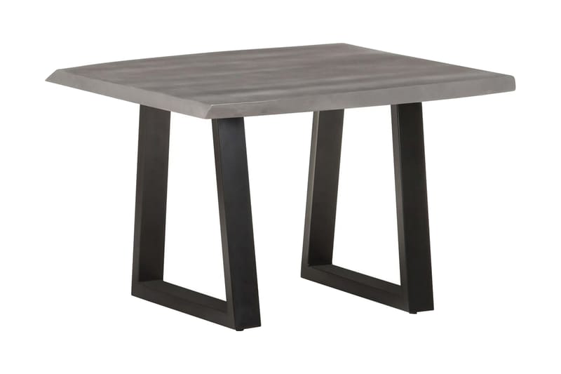 Salongbord med naturlige kanter 60x60x40 cm heltre akasie - Grå - Møbler - Bord - Sofabord