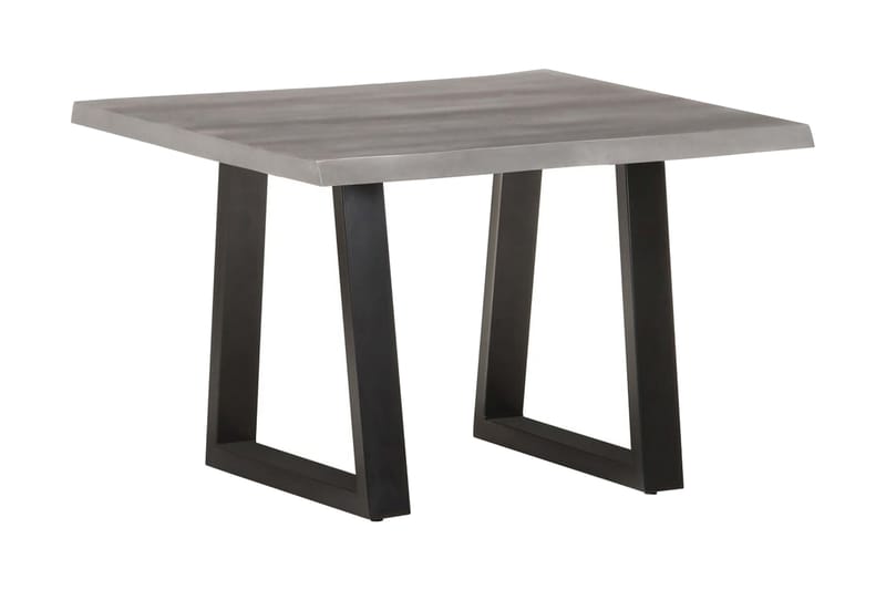 Salongbord med naturlige kanter 60x60x40 cm heltre akasie - Grå - Møbler - Bord - Sofabord