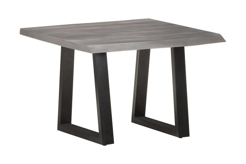 Salongbord med naturlige kanter 60x60x40 cm heltre akasie - Grå - Møbler - Bord - Sofabord