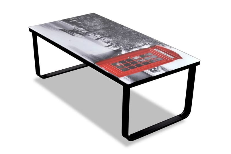 Salongbord med telefonkiosk-print glassplate - Glass/Londontrykk - Møbler - Bord - Sofabord