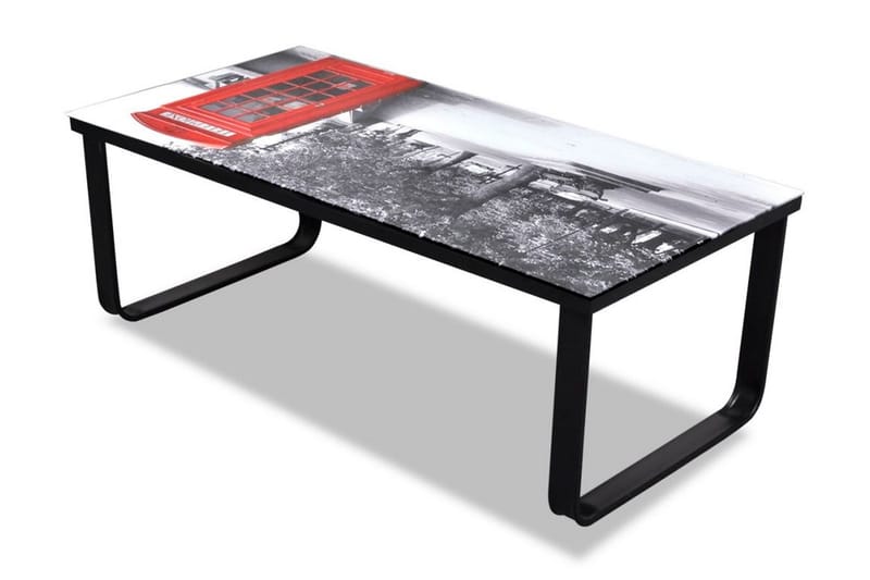 Salongbord med telefonkiosk-print glassplate - Glass/Londontrykk - Møbler - Bord - Sofabord
