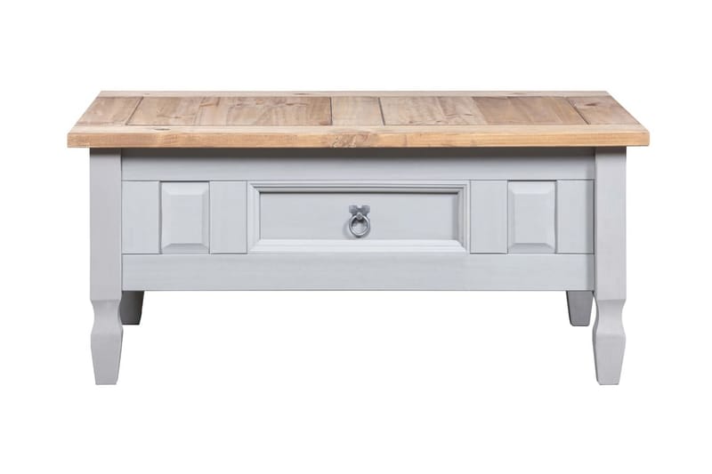 Salongbord meksikansk Corona-stil furu 100x60x45 cm grå - Møbler - Bord - Sofabord