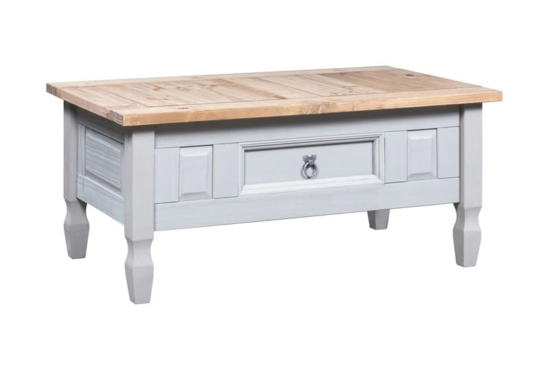 Salongbord meksikansk Corona-stil furu 100x60x45 cm grå - Møbler - Bord - Sofabord