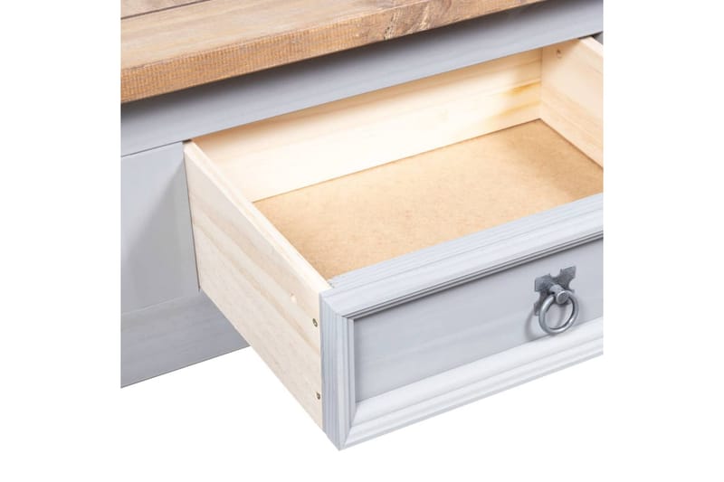 Salongbord meksikansk Corona-stil furu 100x60x45 cm grå - Møbler - Bord - Sofabord