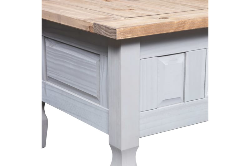 Salongbord meksikansk Corona-stil furu 100x60x45 cm grå - Møbler - Bord - Sofabord