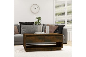 Salongbord røkt eik 102,5x55x44 cm sponplate - Brun - Møbler - Bord - Sofabord