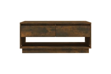Salongbord røkt eik 102,5x55x44 cm sponplate - Brun - Møbler - Bord - Sofabord