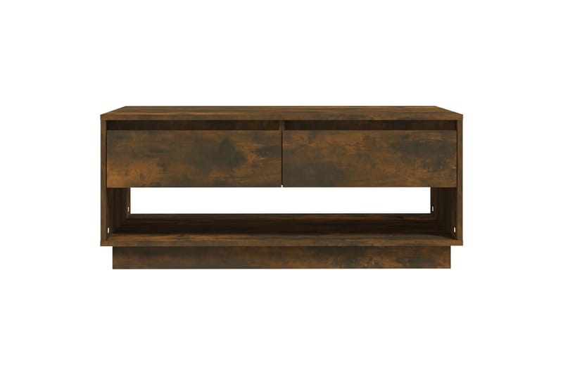 Salongbord røkt eik 102,5x55x44 cm sponplate - Brun - Møbler - Bord - Sofabord