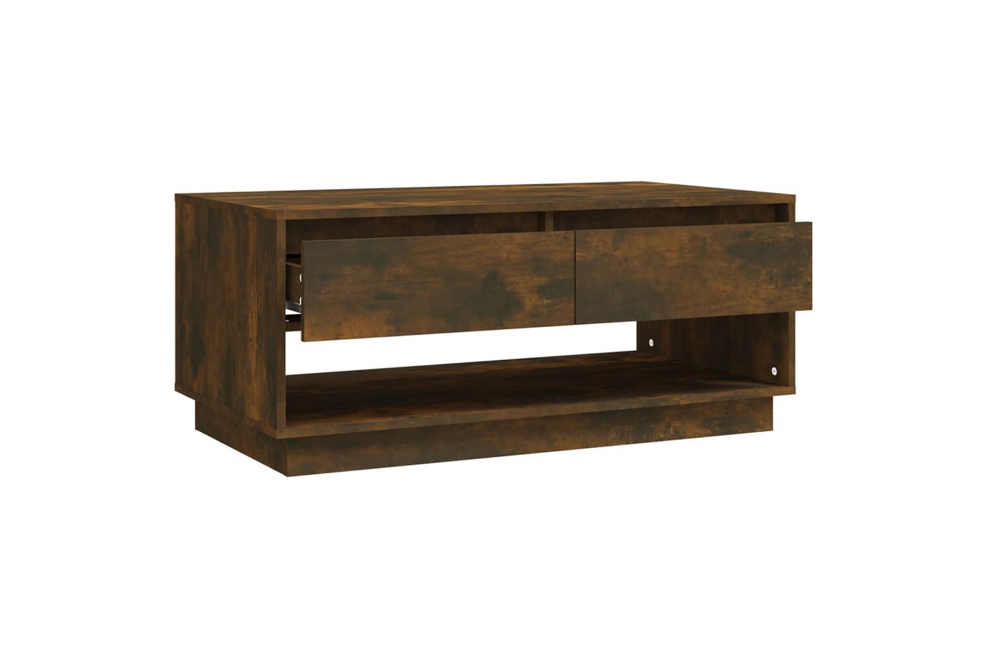 Salongbord røkt eik 102,5x55x44 cm sponplate - Brun - Møbler - Bord - Sofabord