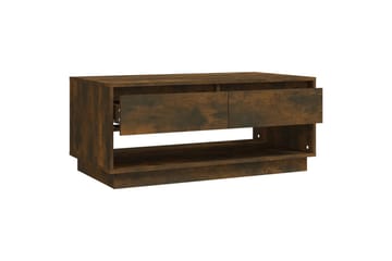 Salongbord røkt eik 102,5x55x44 cm sponplate - Brun - Møbler - Bord - Sofabord