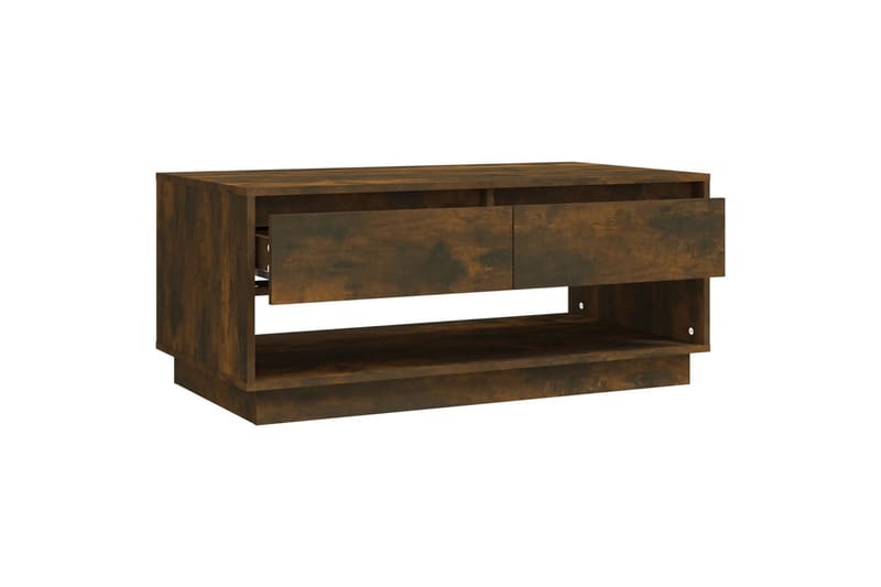 Salongbord røkt eik 102,5x55x44 cm sponplate - Brun - Møbler - Bord - Sofabord