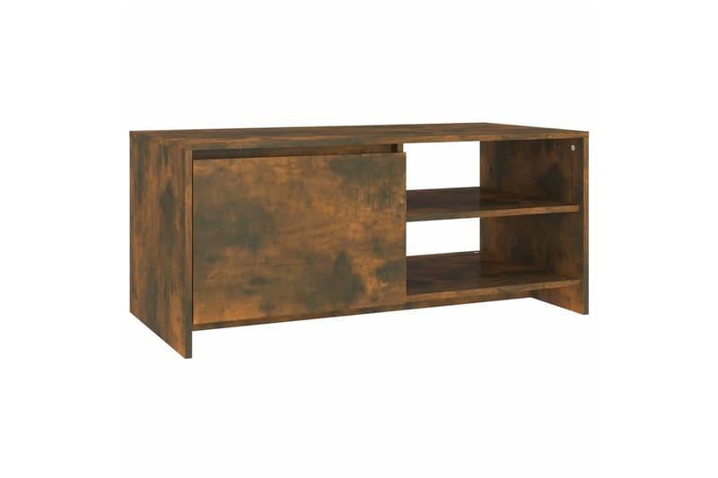 Salongbord røkt eik 102x50x45 cm konstruert tre - Brun - Møbler - Bord - Sofabord