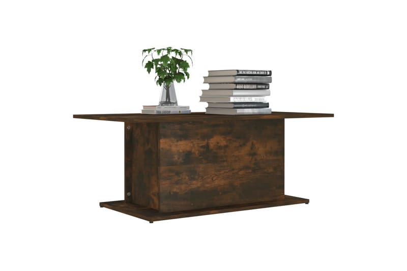Salongbord røkt eik 102x55,5x40 cm sponplate - Brun - Møbler - Bord - Sofabord