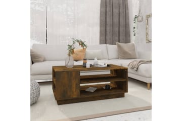 Salongbord røkt eik 102x55x43 cm sponplate - Brun - Møbler - Bord - Sofabord
