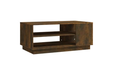 Salongbord røkt eik 102x55x43 cm sponplate - Brun - Møbler - Bord - Sofabord