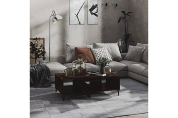Salongbord røkt eik 103,5x60x35 cm sponplate - Brun - Møbler - Bord - Sofabord
