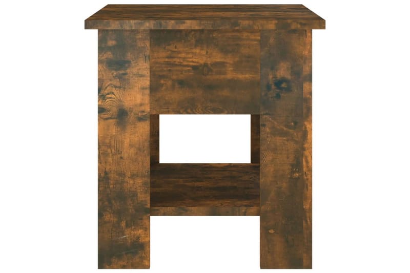 Salongbord røkt eik 40x40x42 cm konstruert tre - Brun - Møbler - Bord - Sofabord