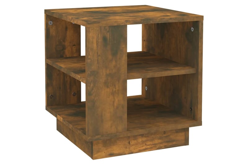Salongbord røkt eik 40x40x43 cm konstruert tre - Brun - Møbler - Bord - Sofabord