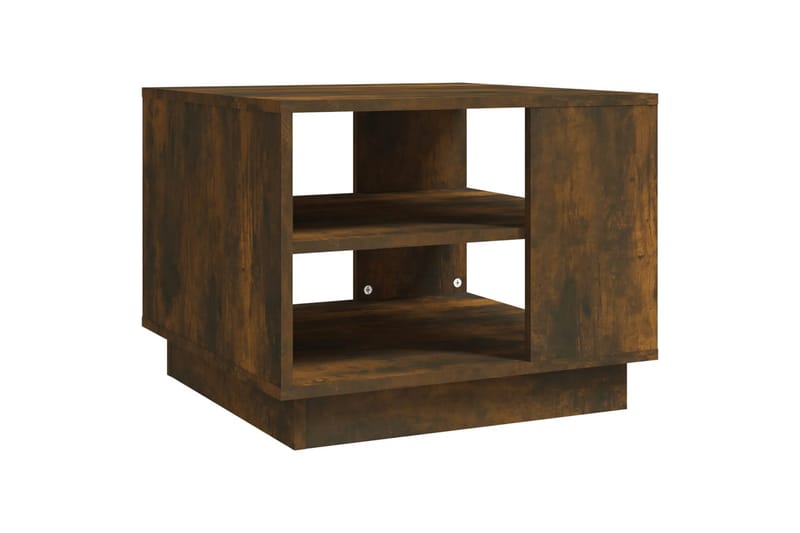 Salongbord røkt eik 55x55x43 cm sponplate - Brun - Møbler - Bord - Sofabord