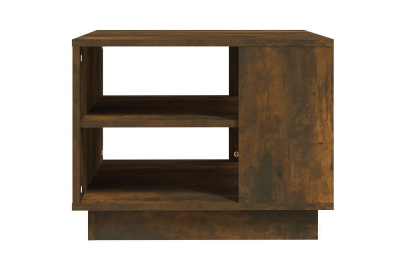 Salongbord røkt eik 55x55x43 cm sponplate - Brun - Møbler - Bord - Sofabord