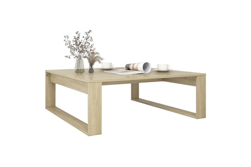 Salongbord sonoma eik 100x100x35 cm sponplate - Brun - Møbler - Bord - Sofabord