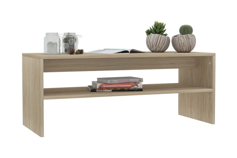 Salongbord sonoma eik 100x40x40 cm sponplate - Brun - Møbler - Bord - Sofabord