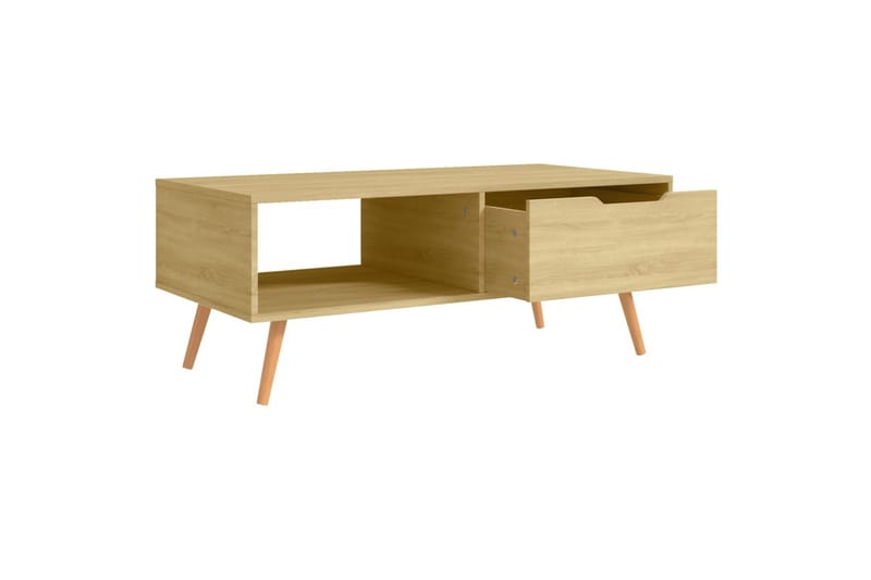 Salongbord sonoma eik 100x49,5x43 cm sponplate - Brun - Møbler - Bord - Sofabord