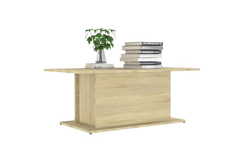 Salongbord sonoma eik 102x55,5x40 cm sponplate - Beige - Møbler - Bord - Sofabord