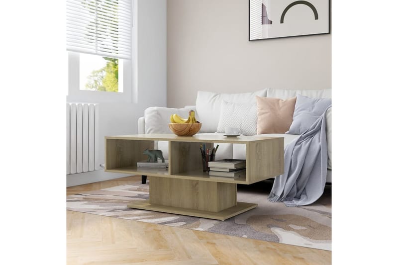 Salongbord sonoma eik 103,5x50x44,5 cm sponplate - Brun - Møbler - Bord - Sofabord