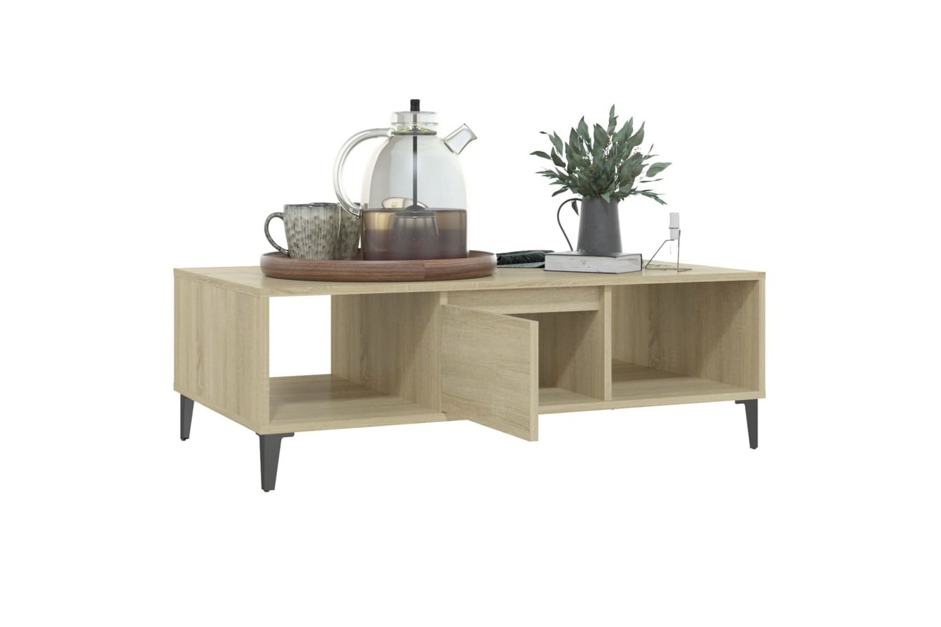Salongbord sonoma eik 103,5x60x35 cm sponplate - Brun - Møbler - Bord - Sofabord