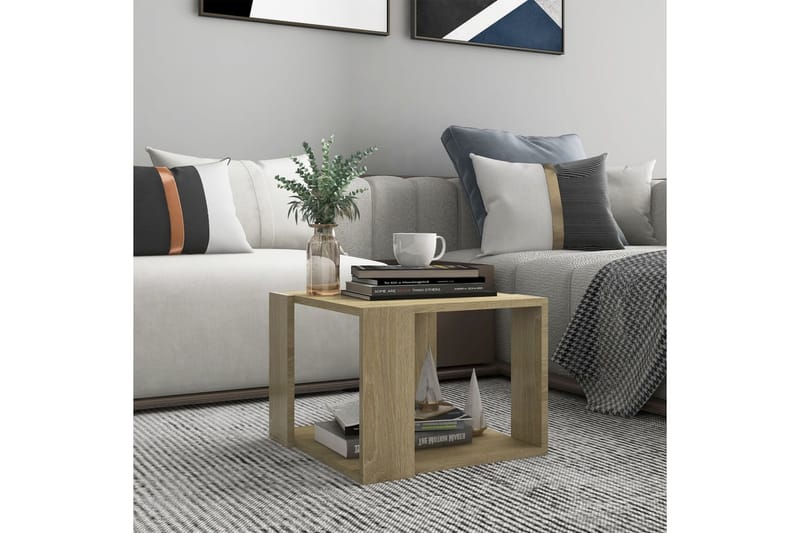 Salongbord sonoma eik 40x40x30 cm sponplate - Brun - Møbler - Bord - Sofabord