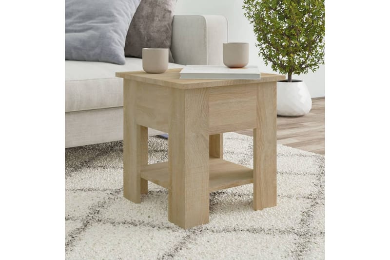 Salongbord sonoma eik 40x40x42 cm konstruert tre - Brun - Møbler - Bord - Sofabord