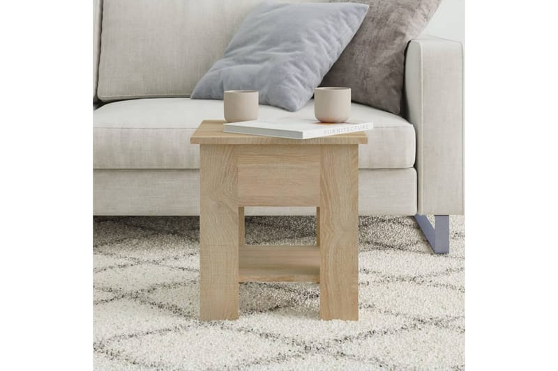 Salongbord sonoma eik 40x40x42 cm konstruert tre - Brun - Møbler - Bord - Sofabord