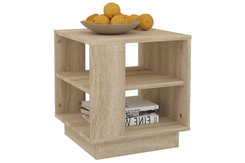 Salongbord sonoma eik 40x40x43 cm konstruert tre - Beige - Møbler - Bord - Sofabord