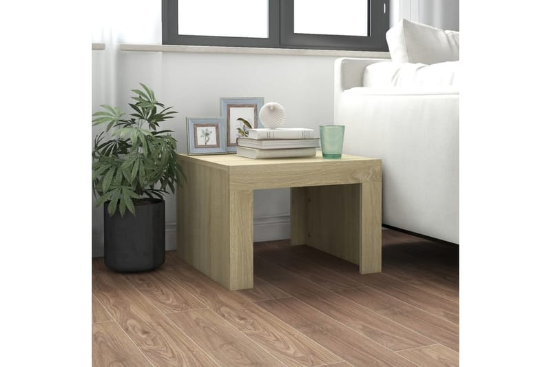 Salongbord sonoma eik 50x50x35 cm sponplate - Brun - Møbler - Bord - Sofabord