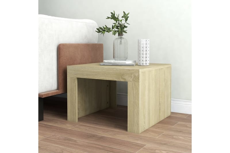 Salongbord sonoma eik 50x50x35 cm sponplate - Brun - Møbler - Bord - Sofabord