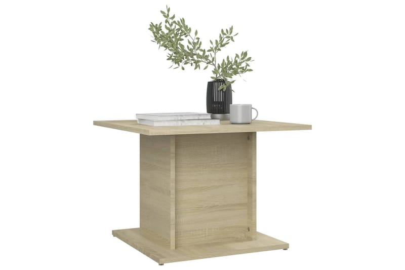 Salongbord sonoma eik 55,5x55,5x40 cm sponplate - Beige - Møbler - Bord - Sofabord