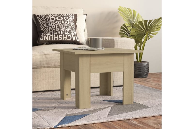 Salongbord sonoma eik 55x55x42 cm sponplate - Brun - Møbler - Bord - Sofabord