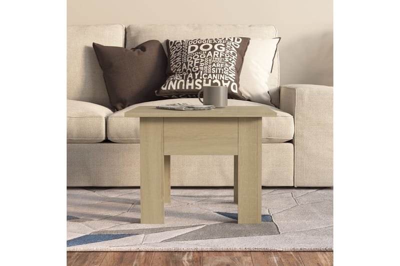 Salongbord sonoma eik 55x55x42 cm sponplate - Brun - Møbler - Bord - Sofabord