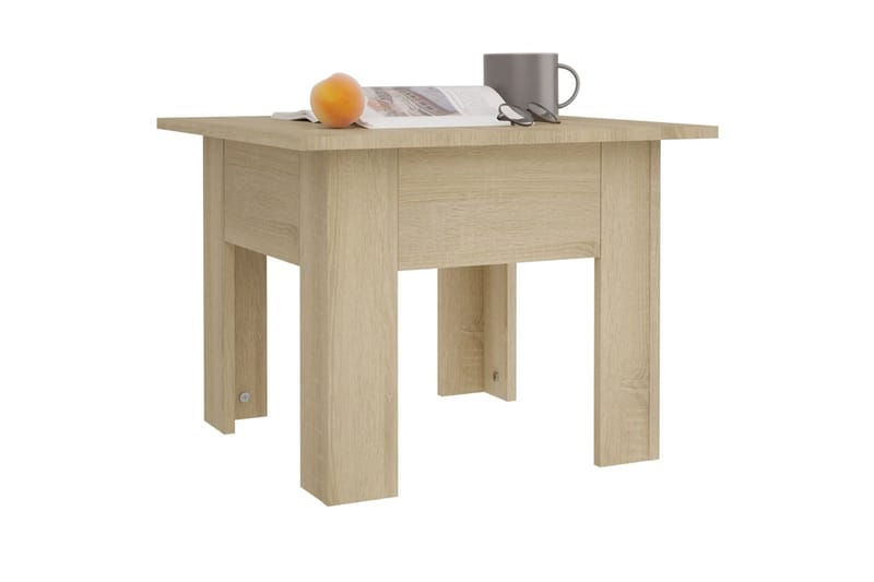 Salongbord sonoma eik 55x55x42 cm sponplate - Brun - Møbler - Bord - Sofabord
