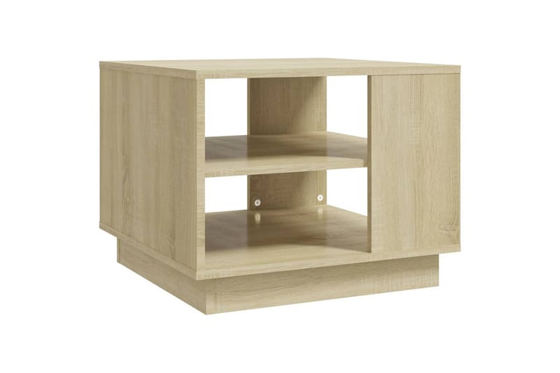 Salongbord sonoma eik 55x55x43 cm sponplate - Brun - Møbler - Bord - Sofabord