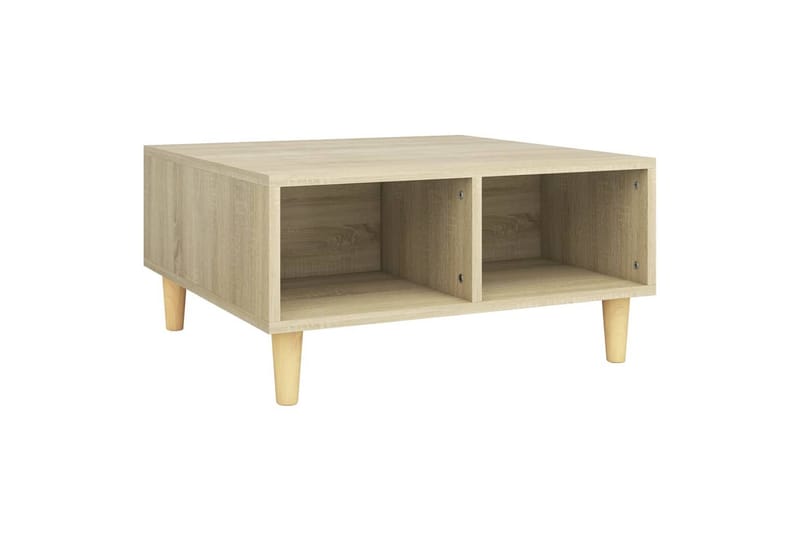 Salongbord sonoma eik 60x60x30 cm sponplate - Brun - Møbler - Bord - Sofabord