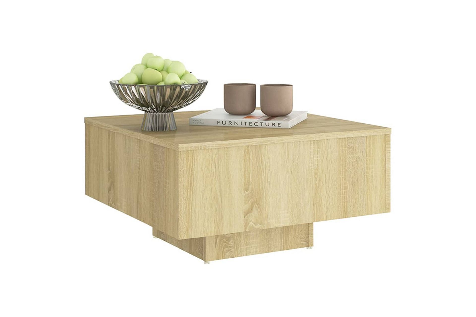 Salongbord sonoma eik 60x60x31,5 cm sponplate - Brun - Møbler - Bord - Sofabord