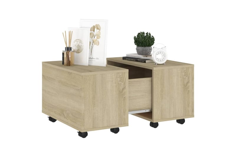 Salongbord sonoma eik 60x60x38 cm sponplate - Brun - Møbler - Bord - Sofabord