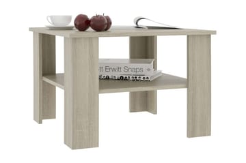 Salongbord sonoma eik 60x60x42 cm sponplate - Brun - Møbler - Bord - Sofabord